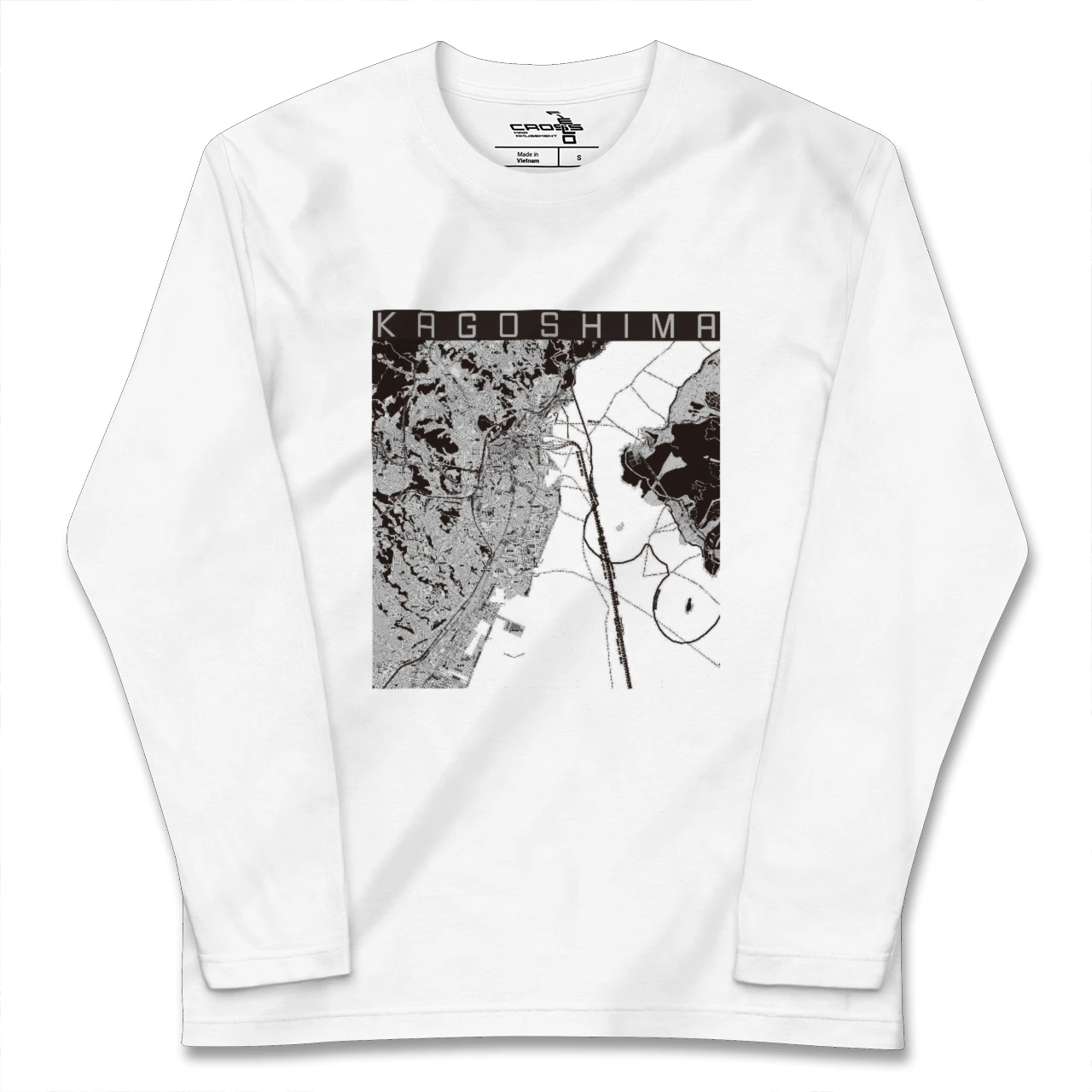 【鹿児島(鹿児島県)】地図柄ロングスリーブTシャツ