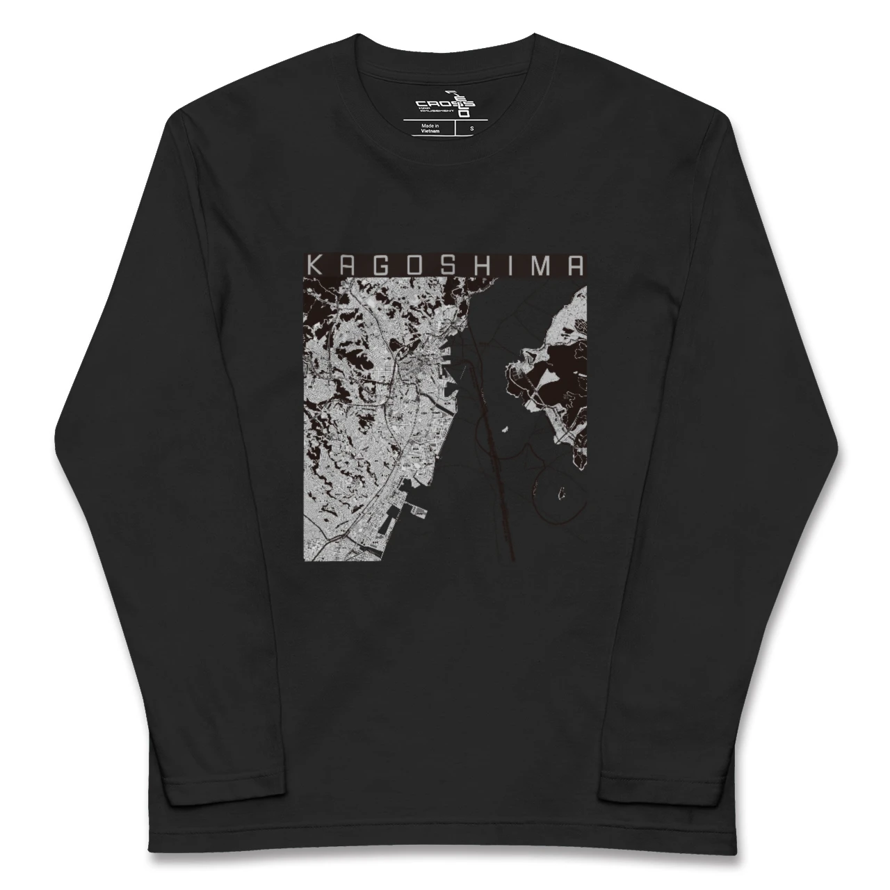 【鹿児島(鹿児島県)】地図柄ロングスリーブTシャツ