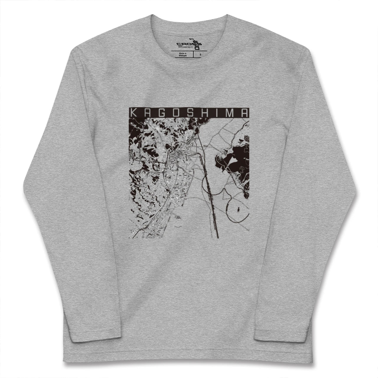 【鹿児島(鹿児島県)】地図柄ロングスリーブTシャツ