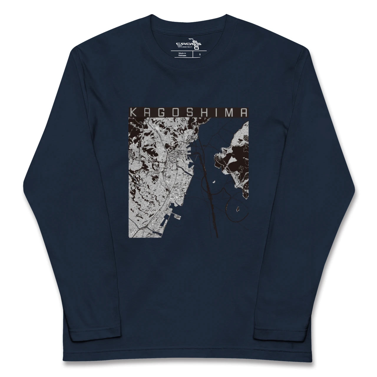 【鹿児島(鹿児島県)】地図柄ロングスリーブTシャツ