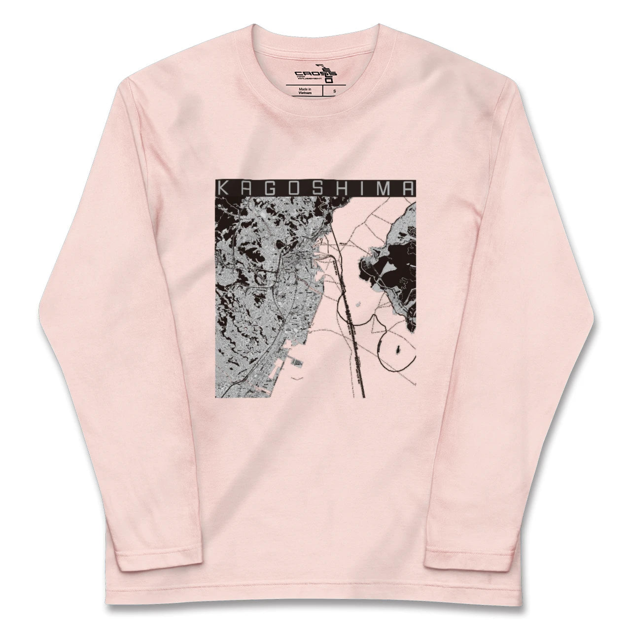 【鹿児島(鹿児島県)】地図柄ロングスリーブTシャツ
