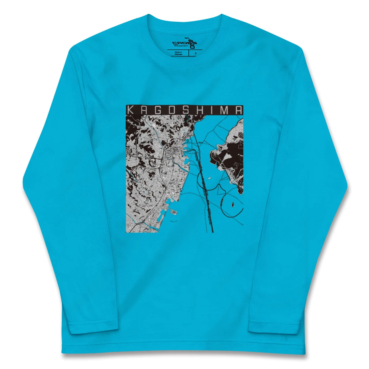 【鹿児島(鹿児島県)】地図柄ロングスリーブTシャツ