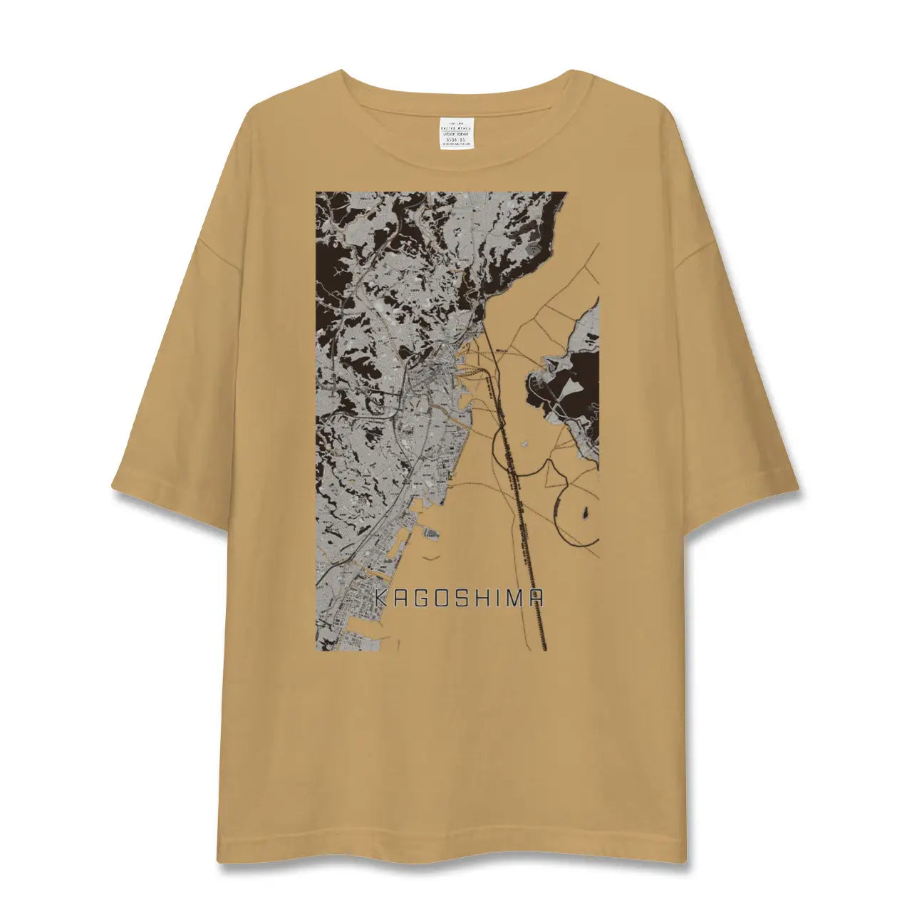 【鹿児島(鹿児島県)】地図柄ビッグシルエットTシャツ