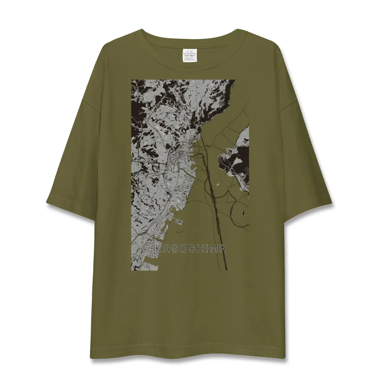 【鹿児島(鹿児島県)】地図柄ビッグシルエットTシャツ