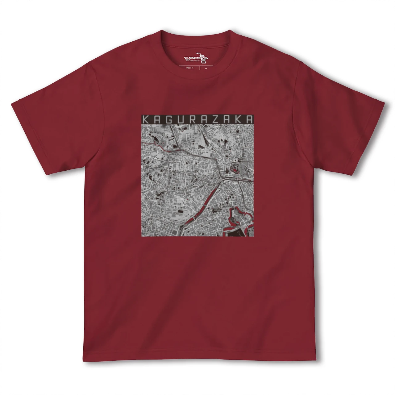 【神楽坂(東京都)】地図柄ヘビーウェイトTシャツ