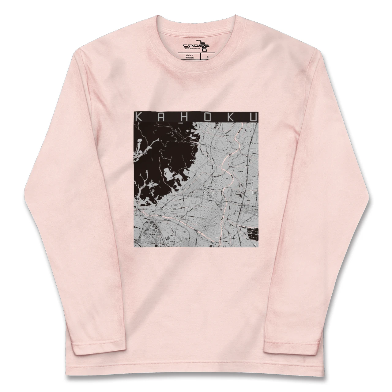 【河北(山形県)】地図柄ロングスリーブTシャツ