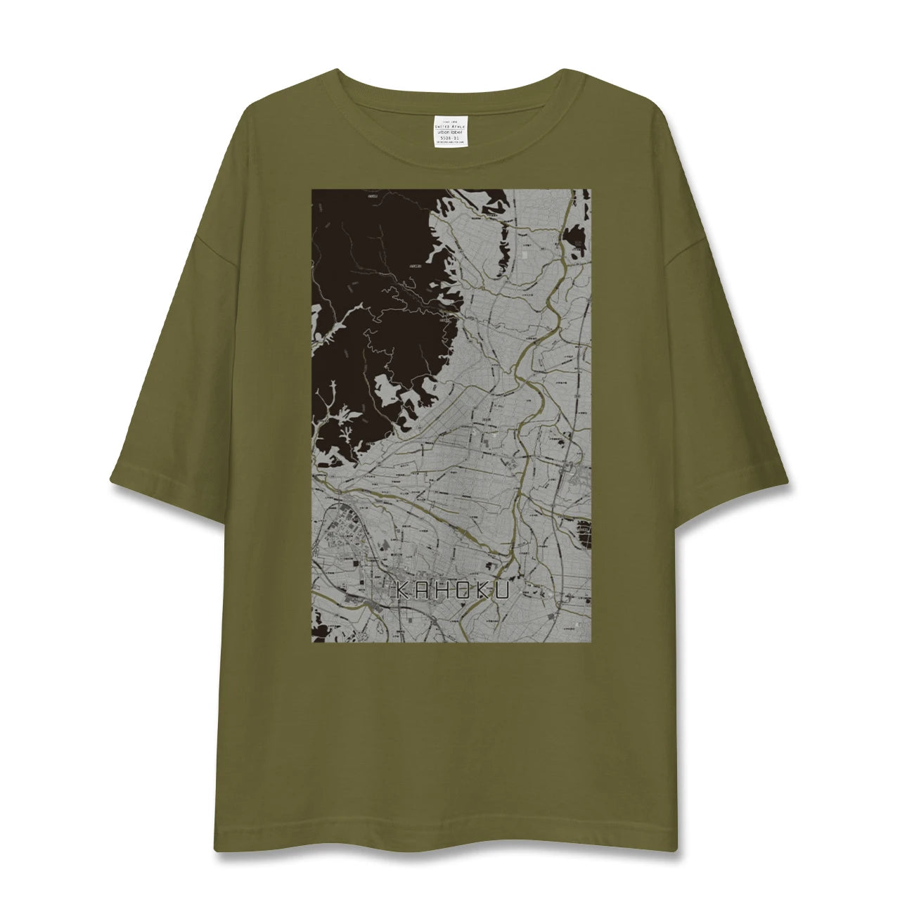 【河北(山形県)】地図柄ビッグシルエットTシャツ