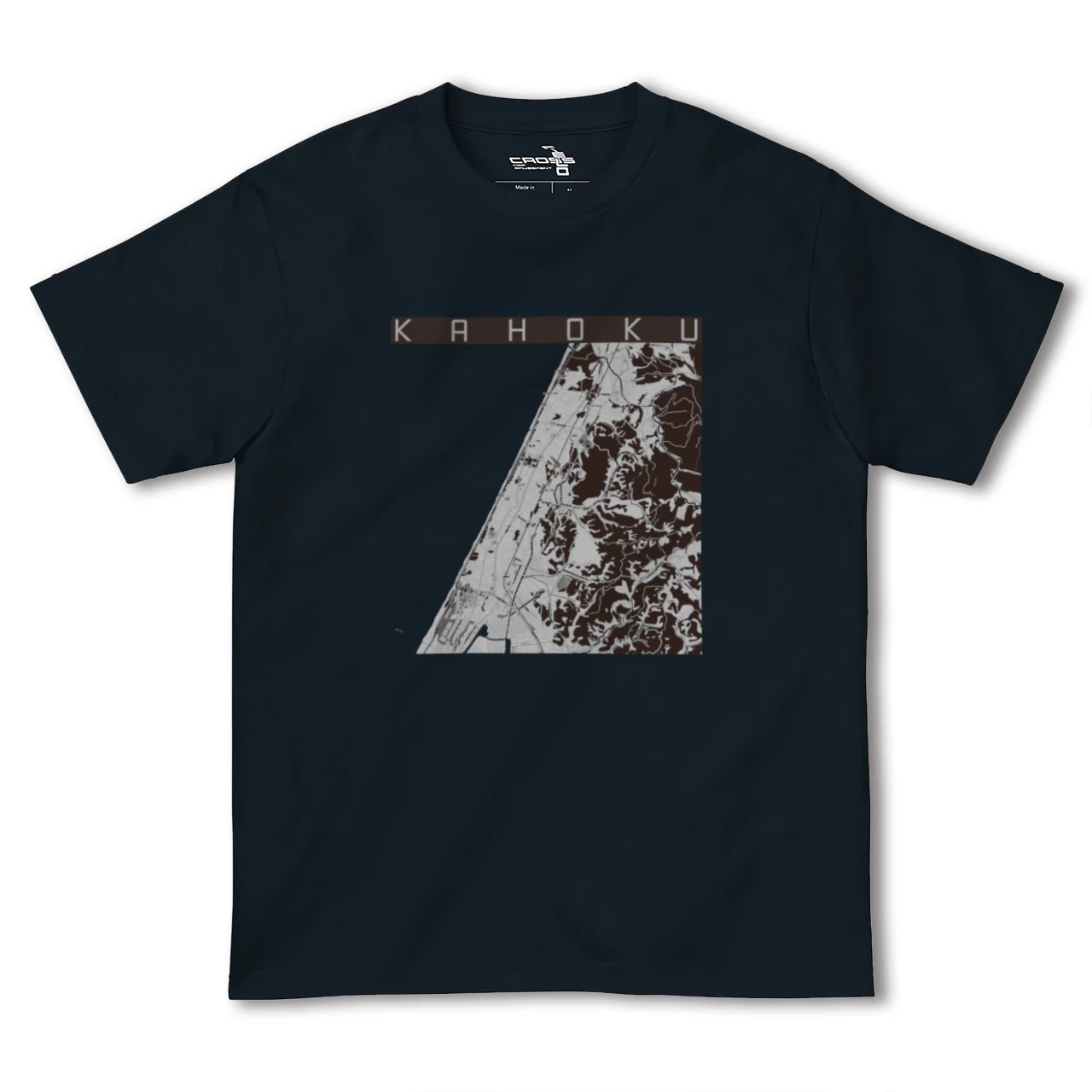 【かほく(石川県)】地図柄ヘビーウェイトTシャツ