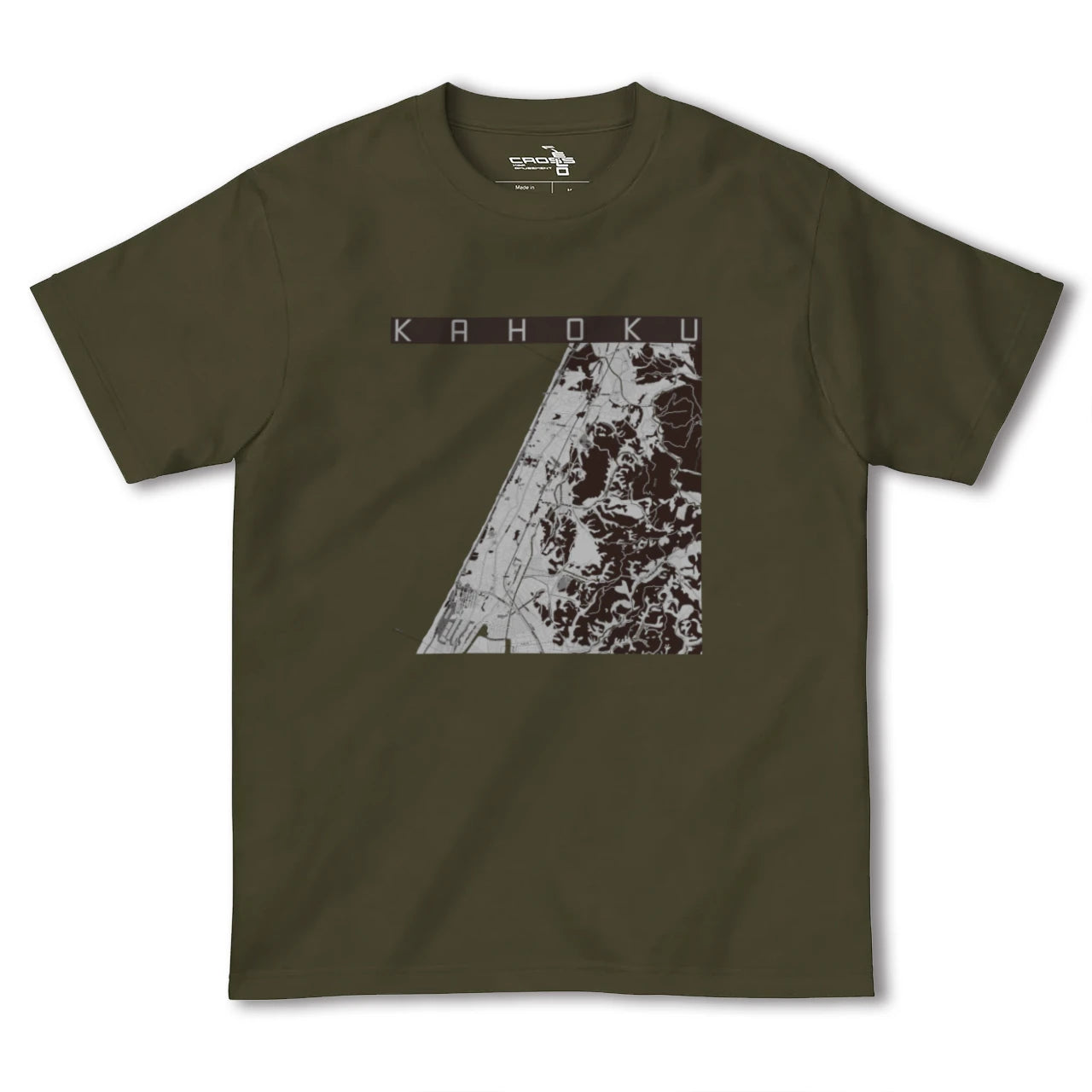 【かほく(石川県)】地図柄ヘビーウェイトTシャツ