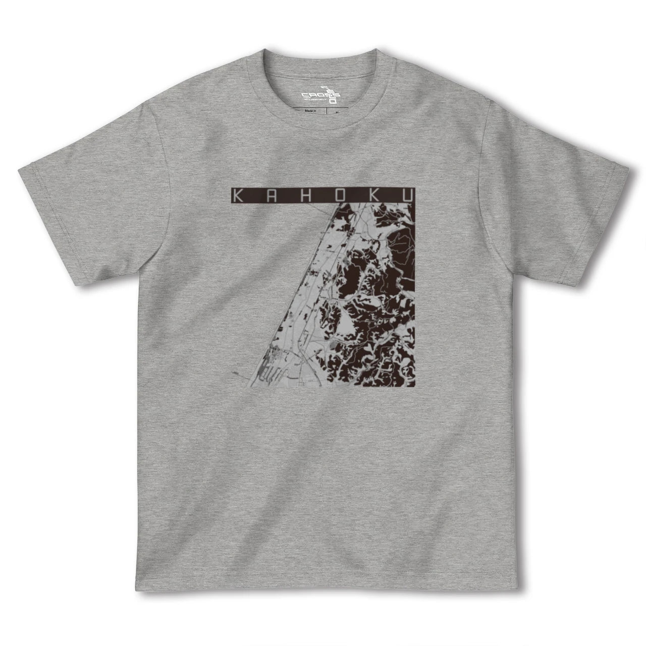 【かほく(石川県)】地図柄ヘビーウェイトTシャツ