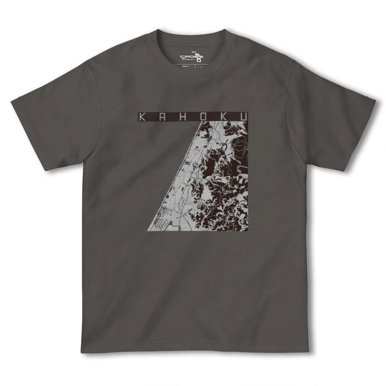 【かほく(石川県)】地図柄ヘビーウェイトTシャツ