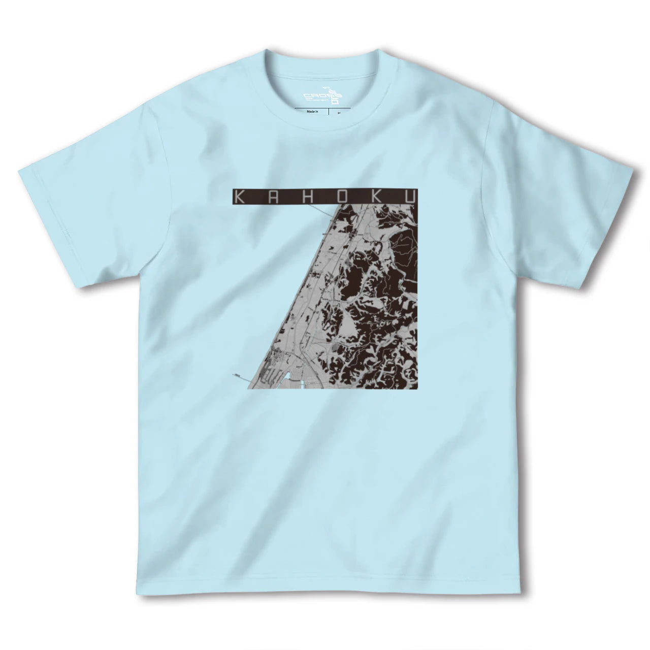 【かほく(石川県)】地図柄ヘビーウェイトTシャツ