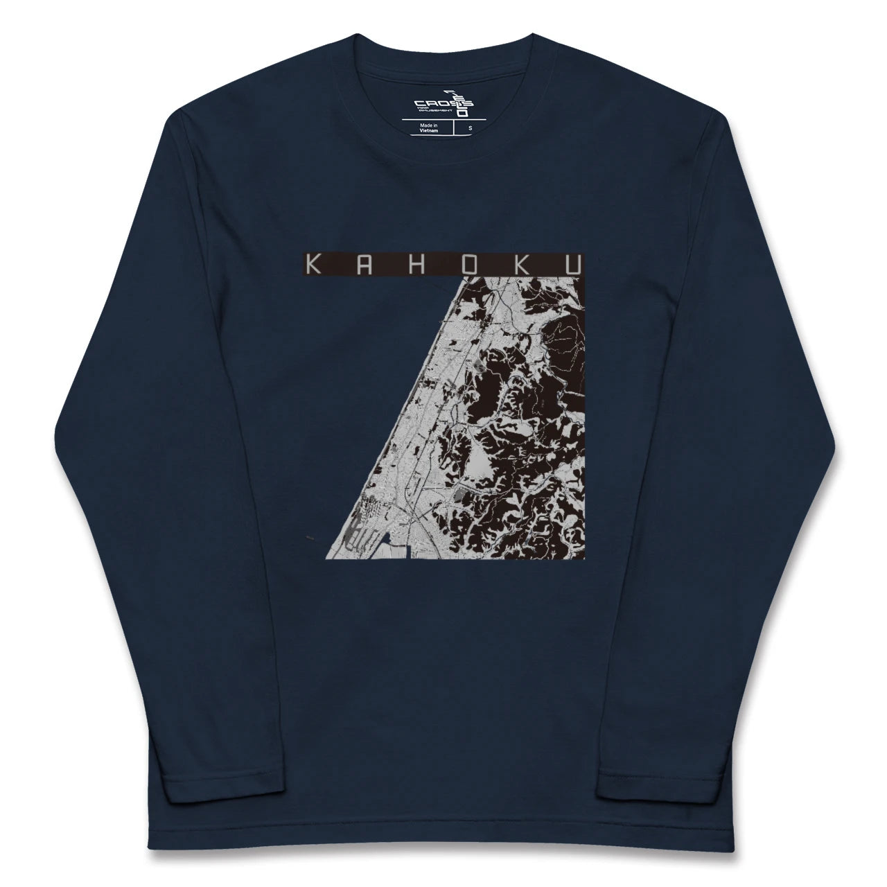 【かほく(石川県)】地図柄ロングスリーブTシャツ
