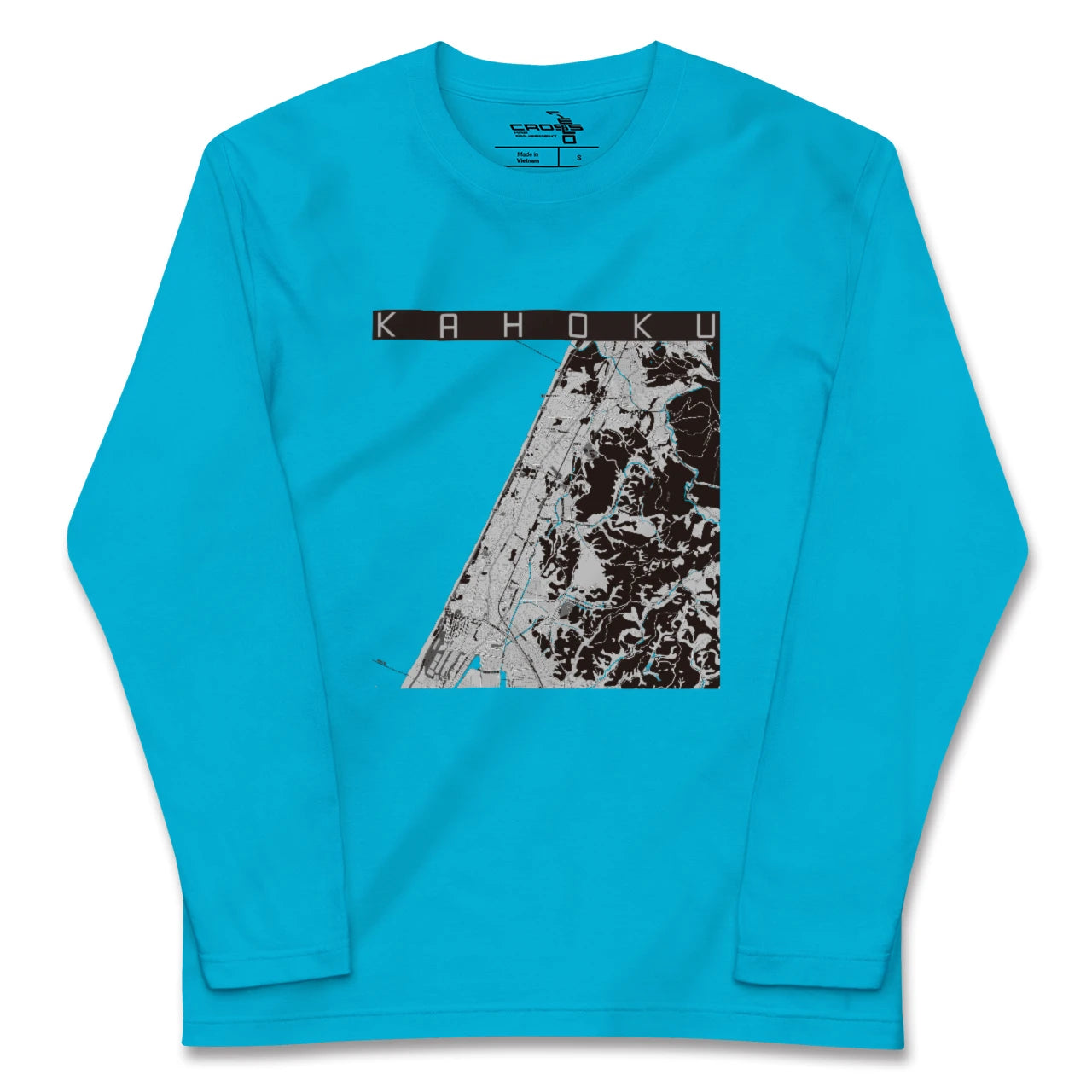 【かほく(石川県)】地図柄ロングスリーブTシャツ