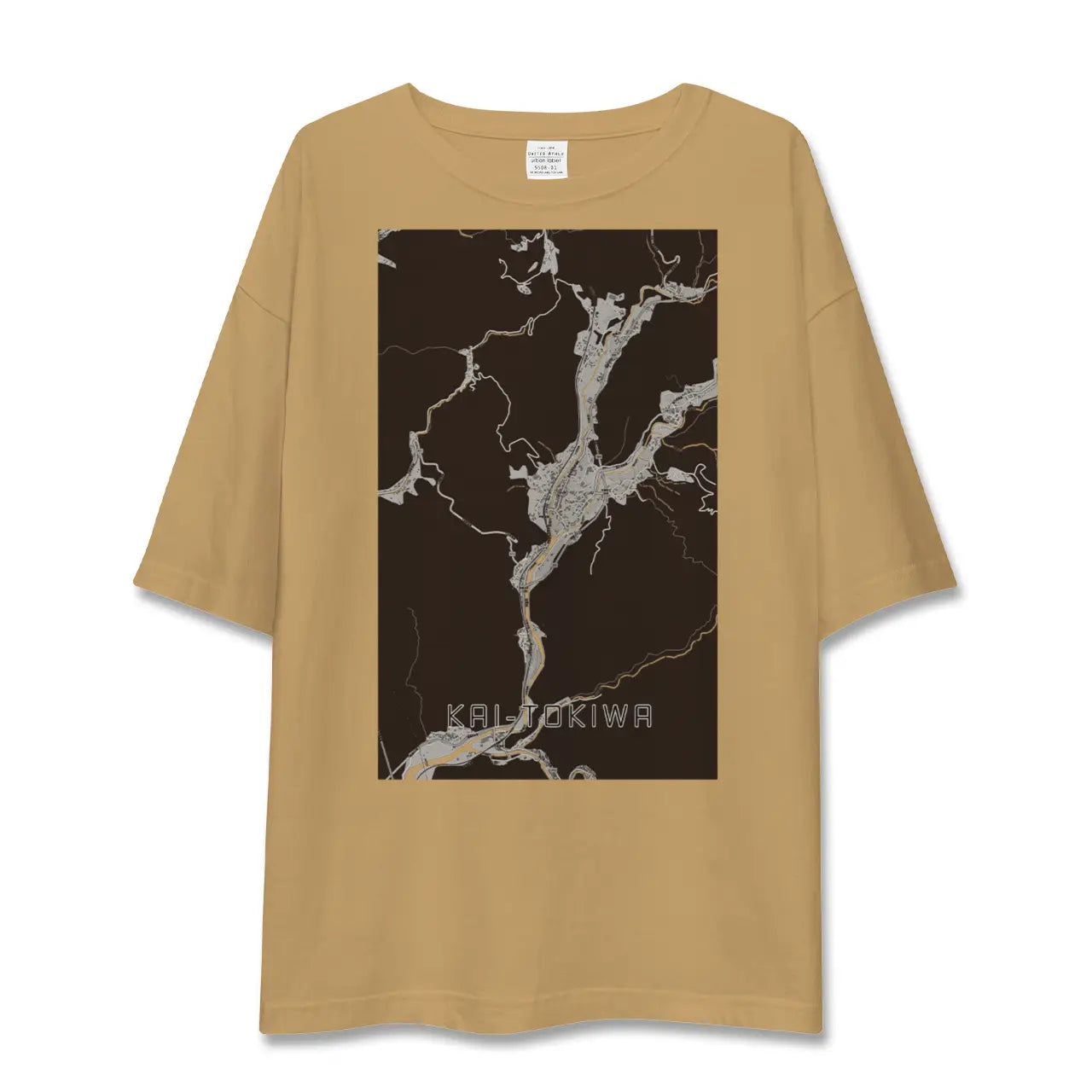 【甲斐常葉(山梨県)】地図柄ビッグシルエットTシャツ