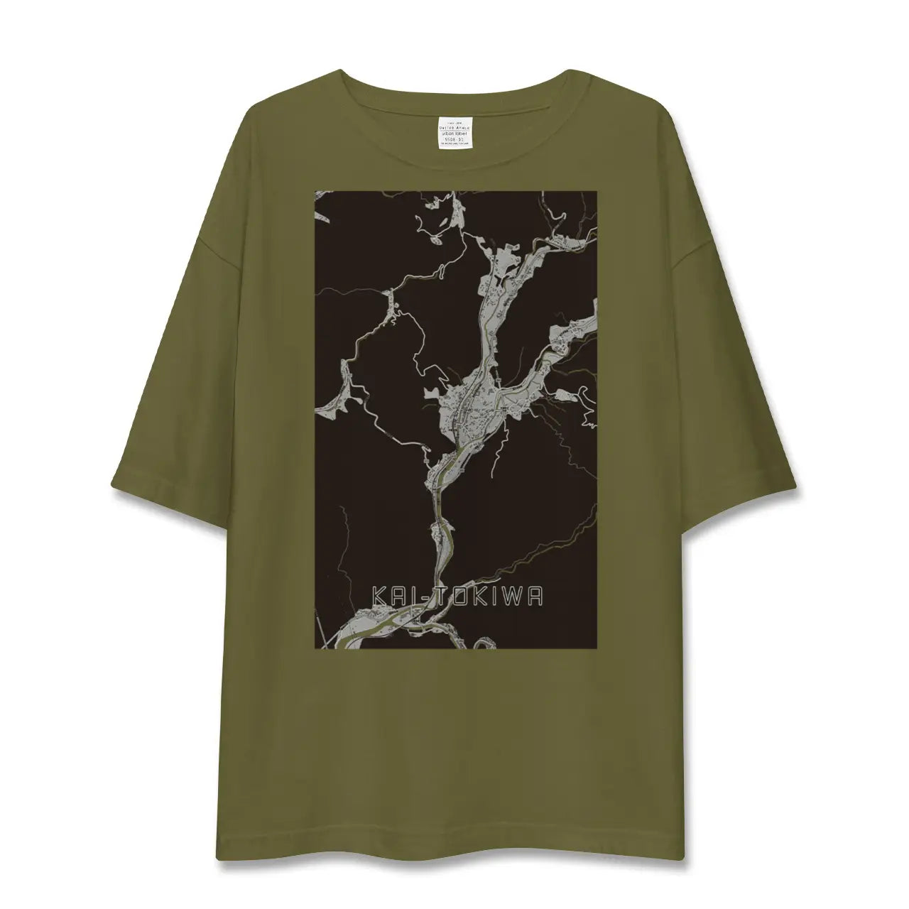 【甲斐常葉(山梨県)】地図柄ビッグシルエットTシャツ