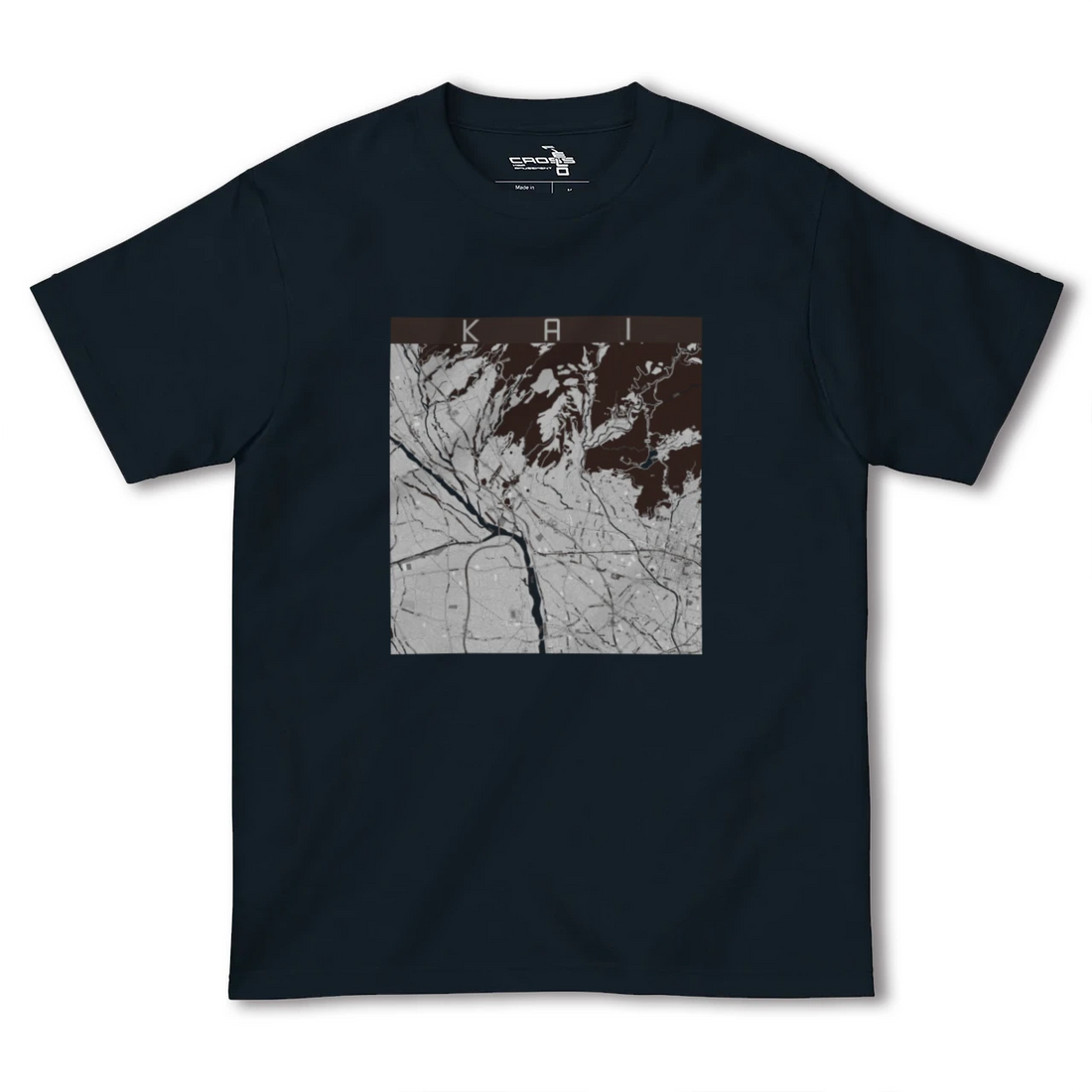 【甲斐(山梨県)】地図柄ヘビーウェイトTシャツ