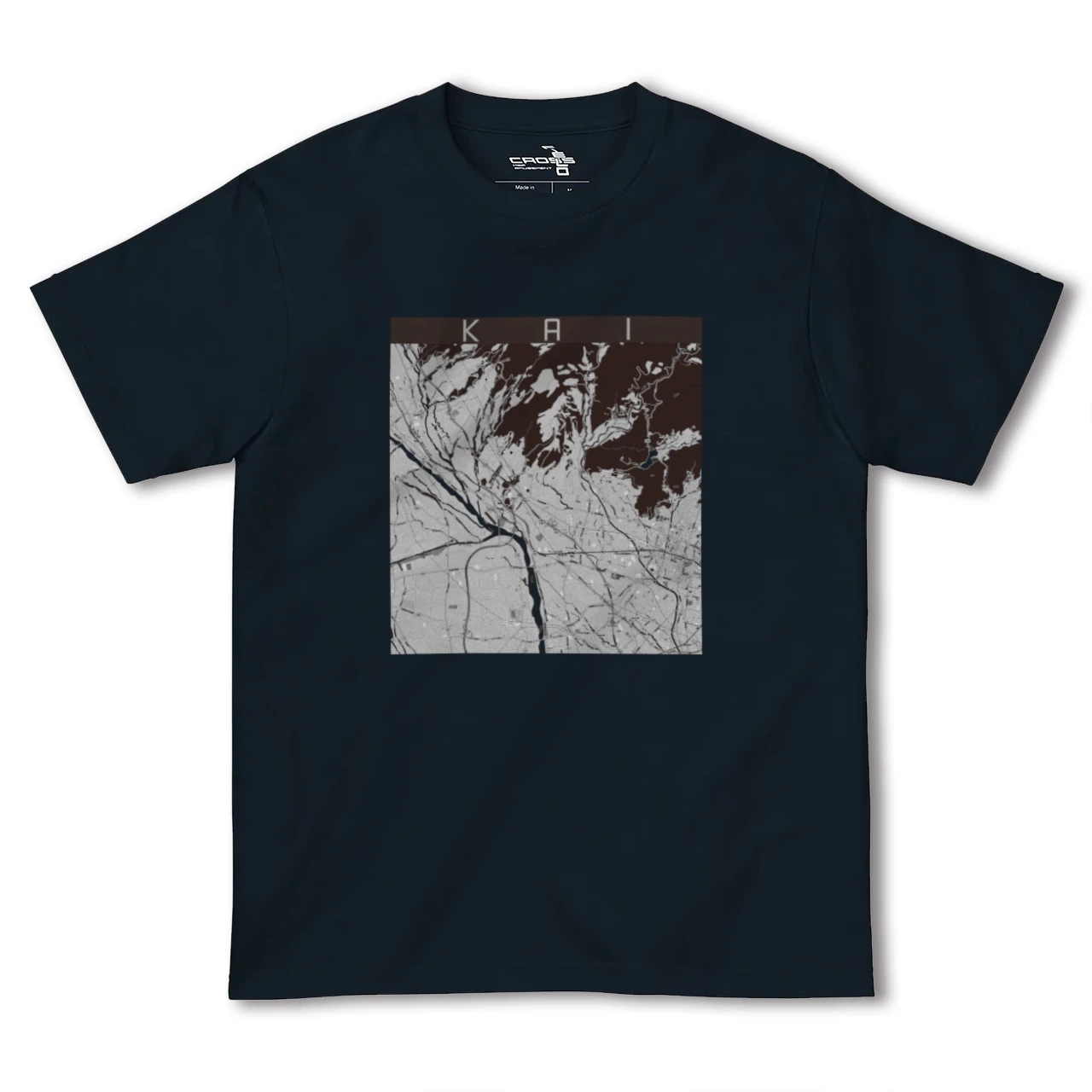 【甲斐(山梨県)】地図柄ヘビーウェイトTシャツ