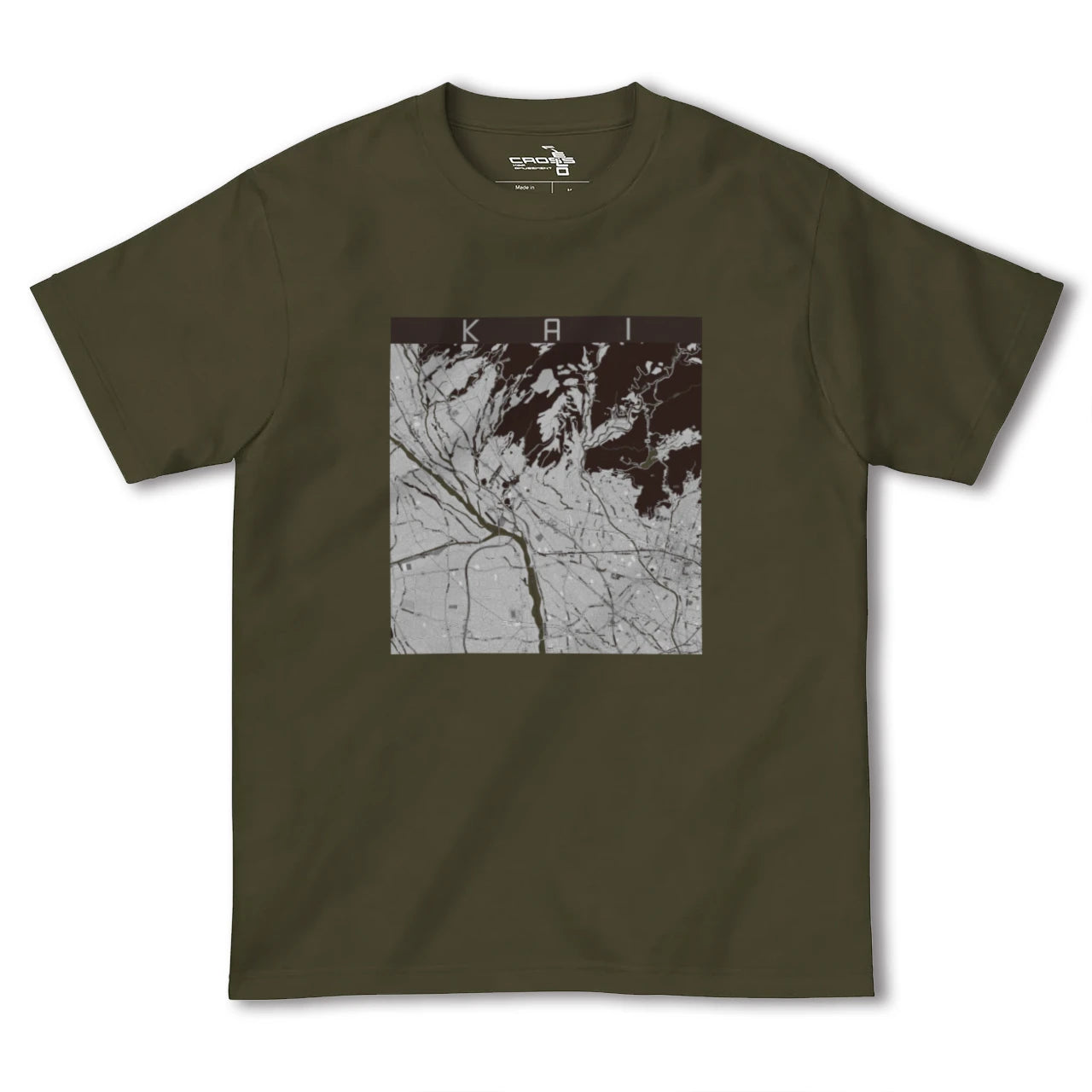 【甲斐(山梨県)】地図柄ヘビーウェイトTシャツ