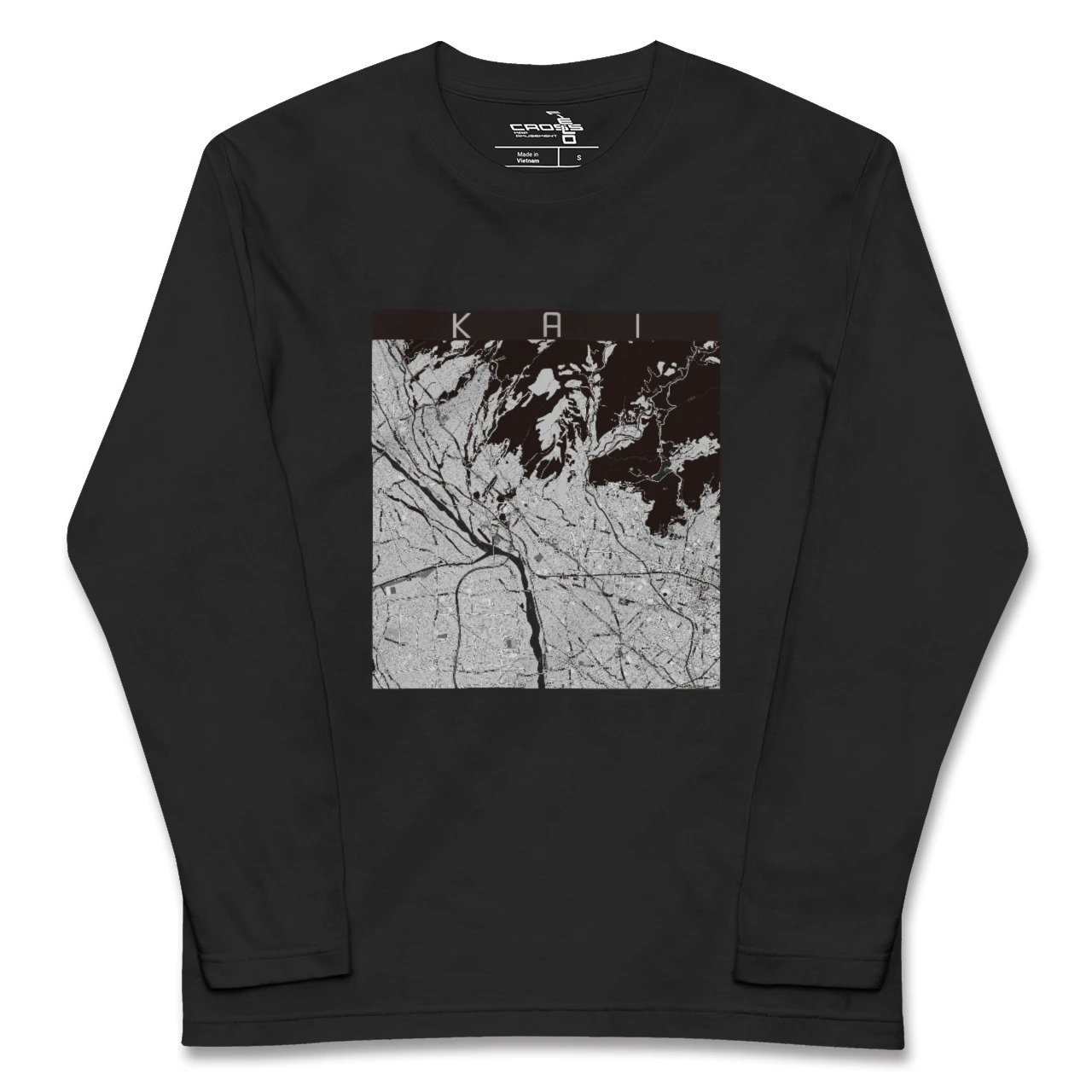 【甲斐(山梨県)】地図柄ロングスリーブTシャツ