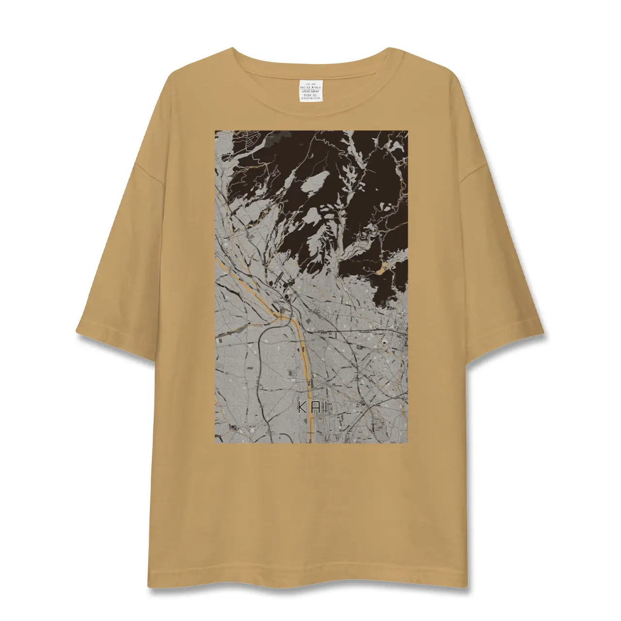【甲斐(山梨県)】地図柄ビッグシルエットTシャツ