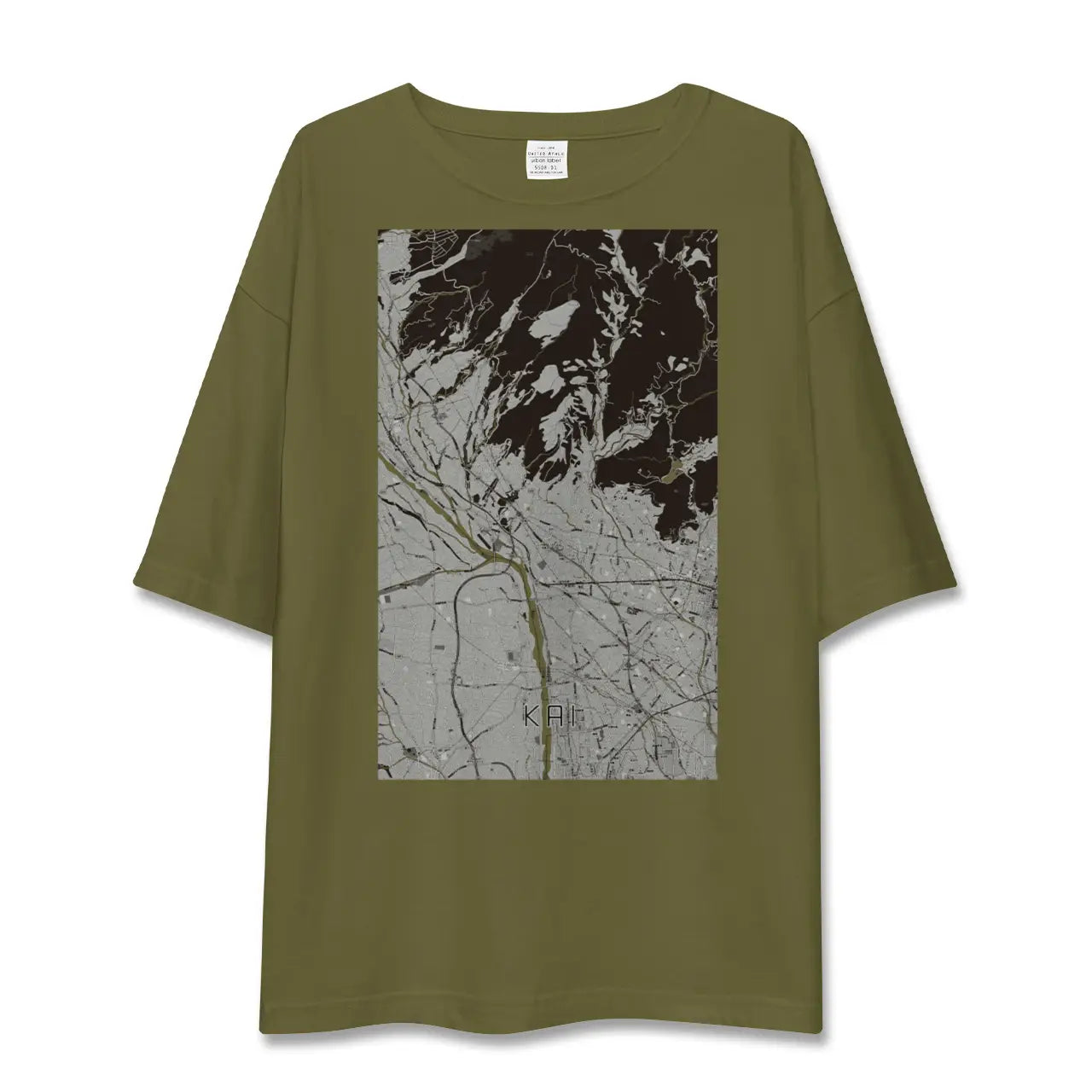 【甲斐(山梨県)】地図柄ビッグシルエットTシャツ