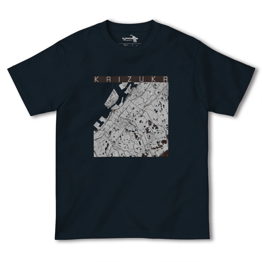 【貝塚(大阪府)】地図柄ヘビーウェイトTシャツ