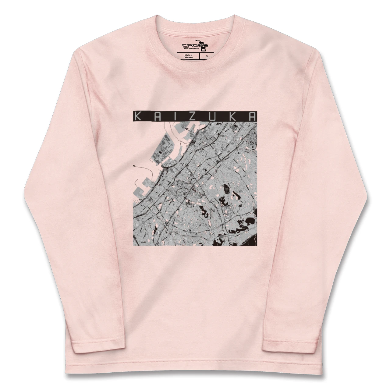 【貝塚(大阪府)】地図柄ロングスリーブTシャツ