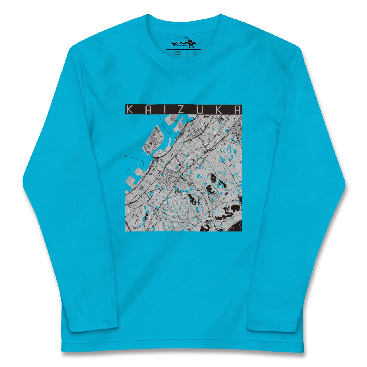 【貝塚(大阪府)】地図柄ロングスリーブTシャツ