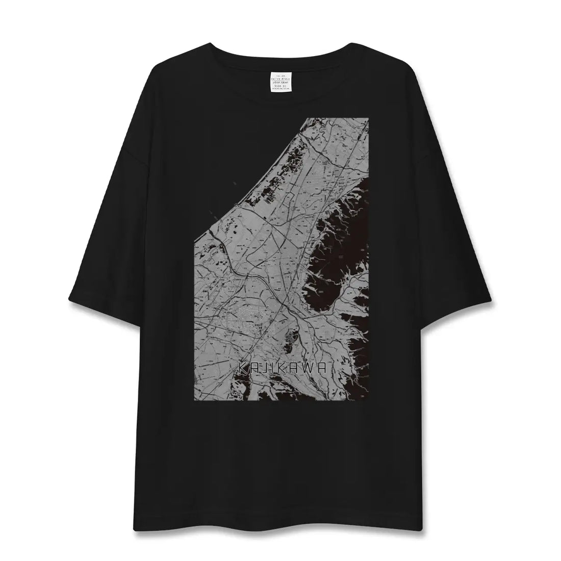 【加治川(新潟県)】地図柄ビッグシルエットTシャツ