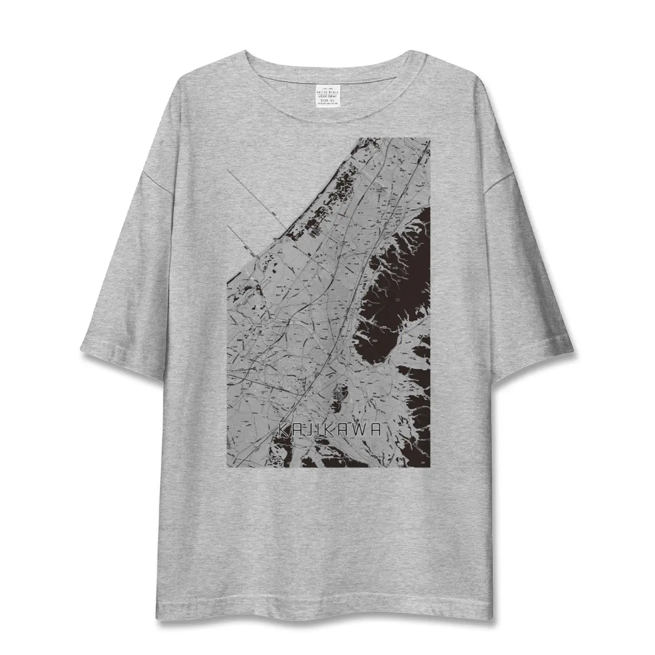 【加治川(新潟県)】地図柄ビッグシルエットTシャツ