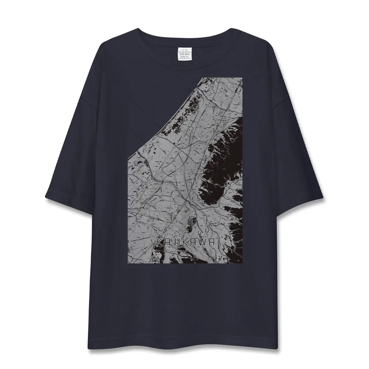 【加治川(新潟県)】地図柄ビッグシルエットTシャツ