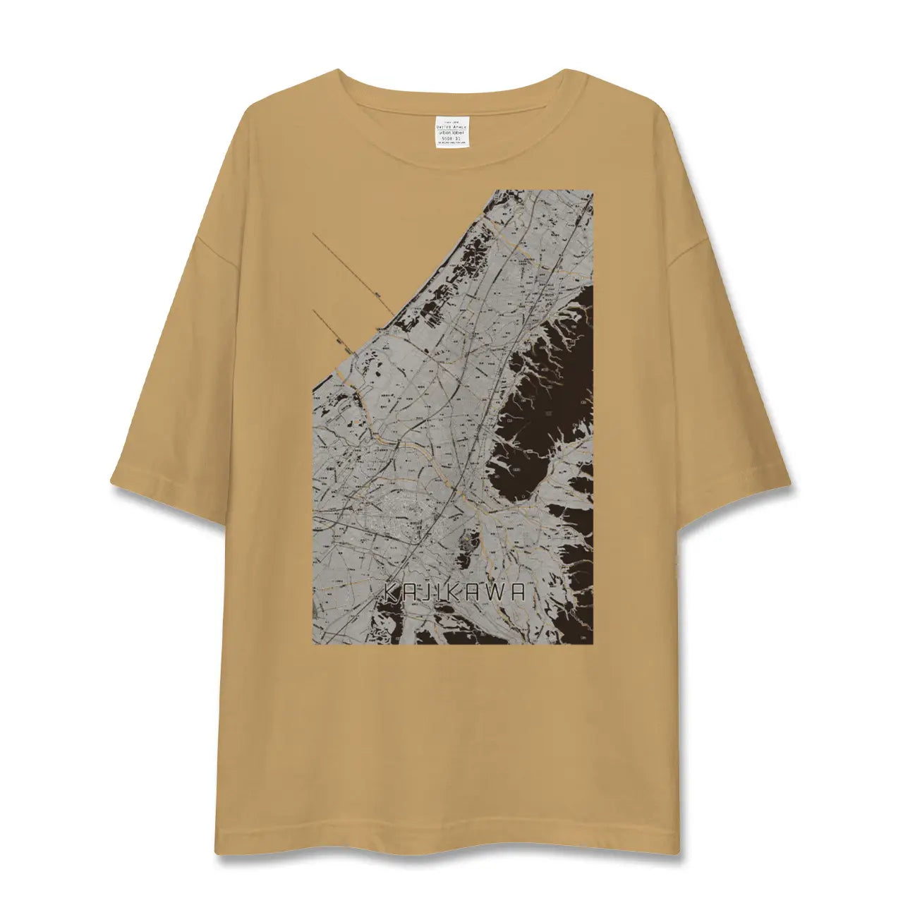 【加治川(新潟県)】地図柄ビッグシルエットTシャツ