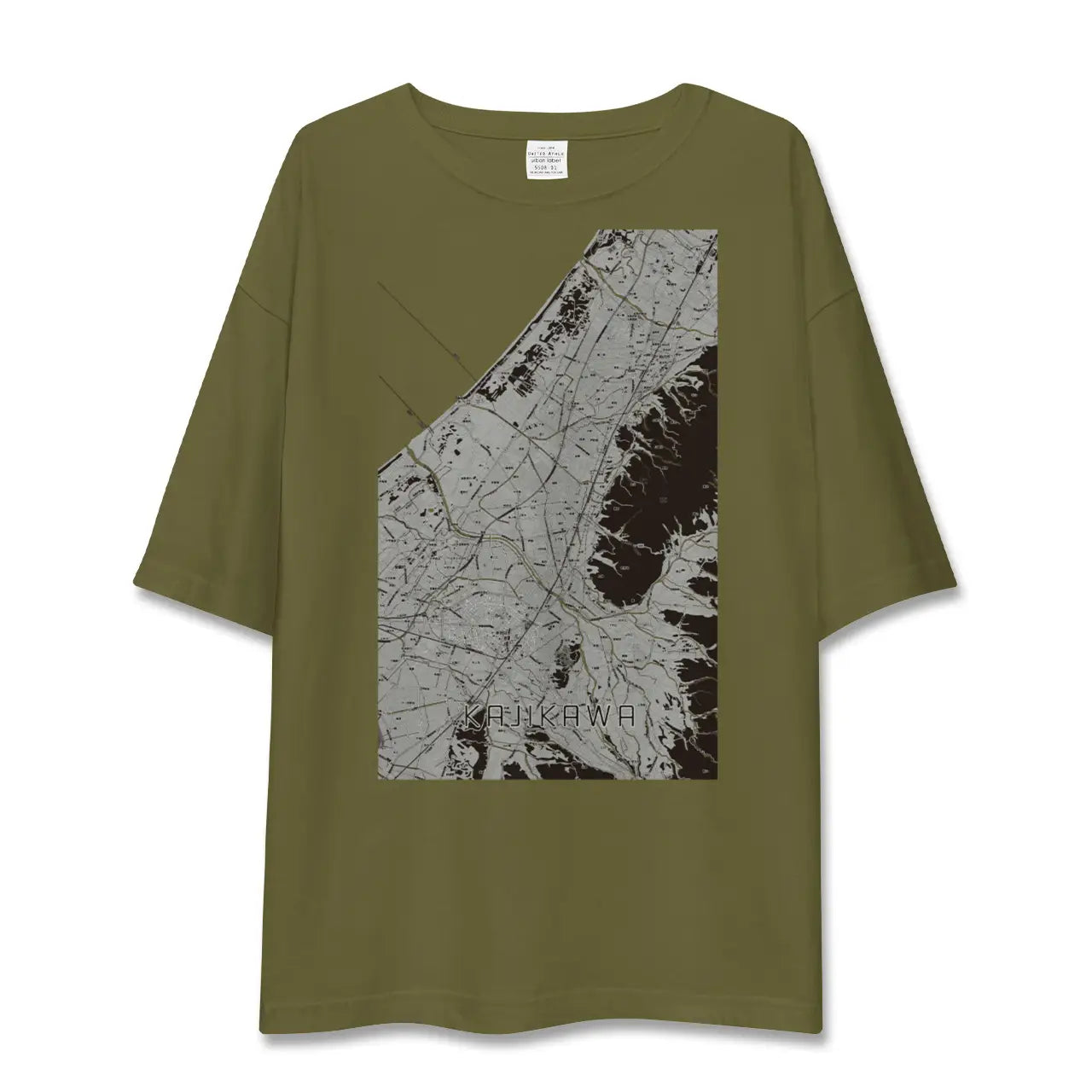 【加治川(新潟県)】地図柄ビッグシルエットTシャツ