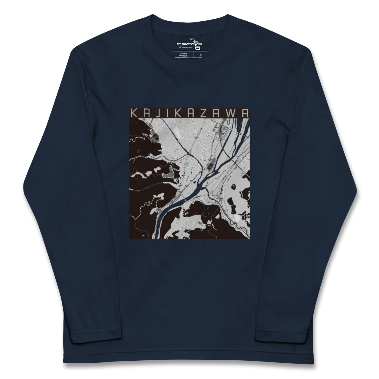 【鰍沢(山梨県)】地図柄ロングスリーブTシャツ