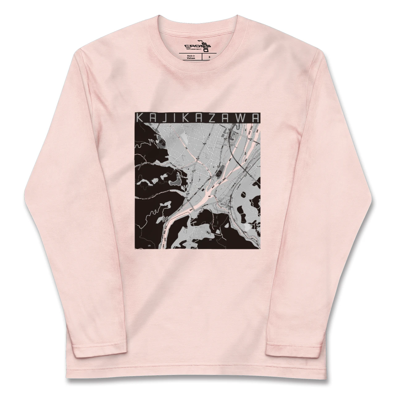 【鰍沢(山梨県)】地図柄ロングスリーブTシャツ