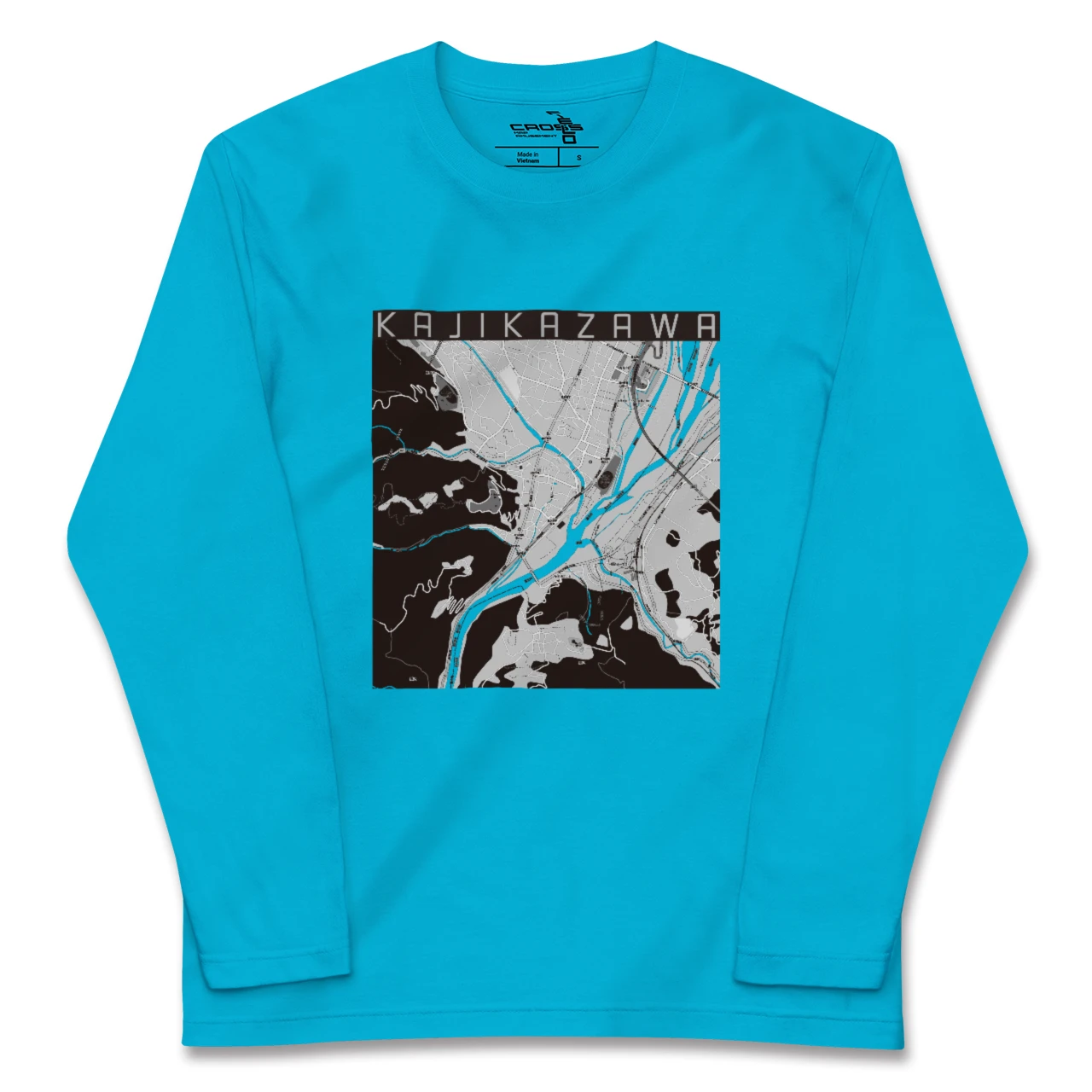 【鰍沢(山梨県)】地図柄ロングスリーブTシャツ