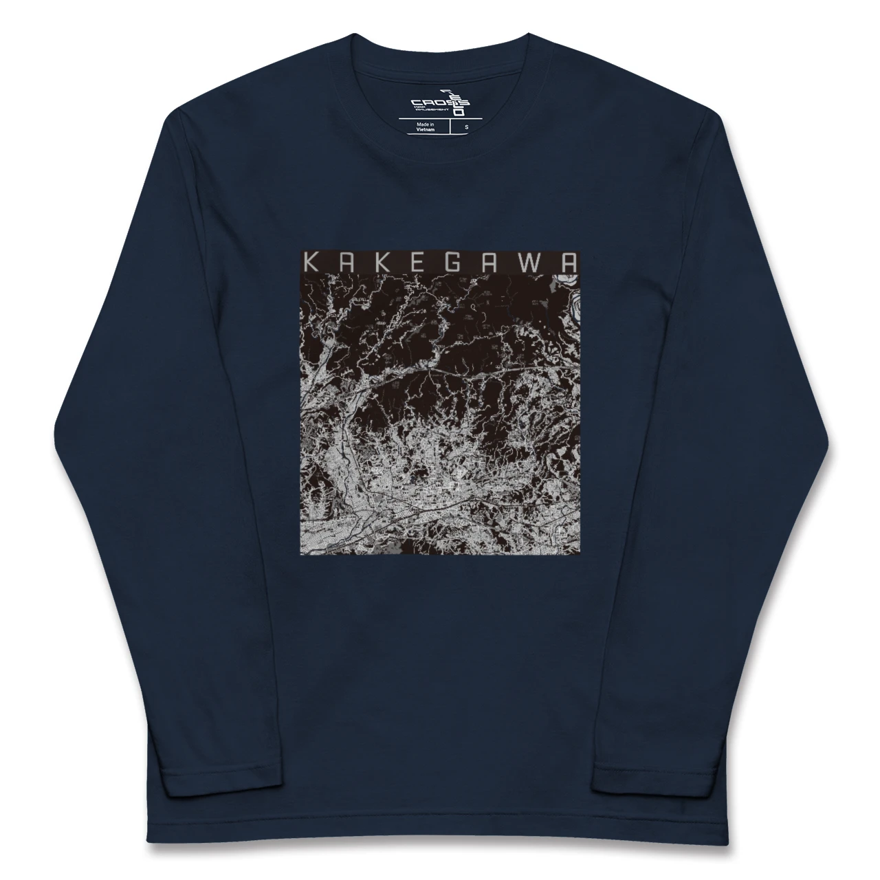 【掛川2(静岡県)】地図柄ロングスリーブTシャツ