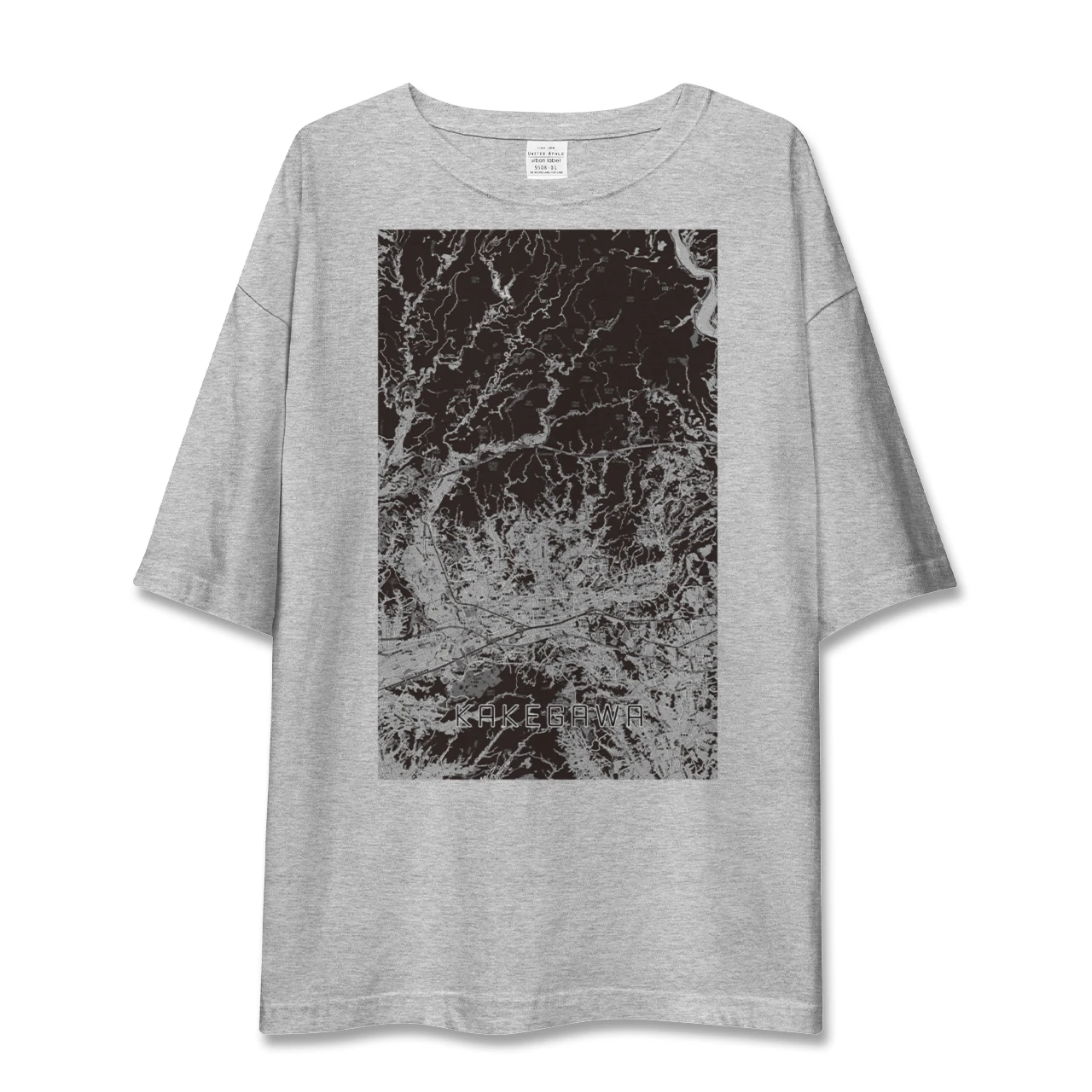 【掛川2(静岡県)】地図柄ビッグシルエットTシャツ