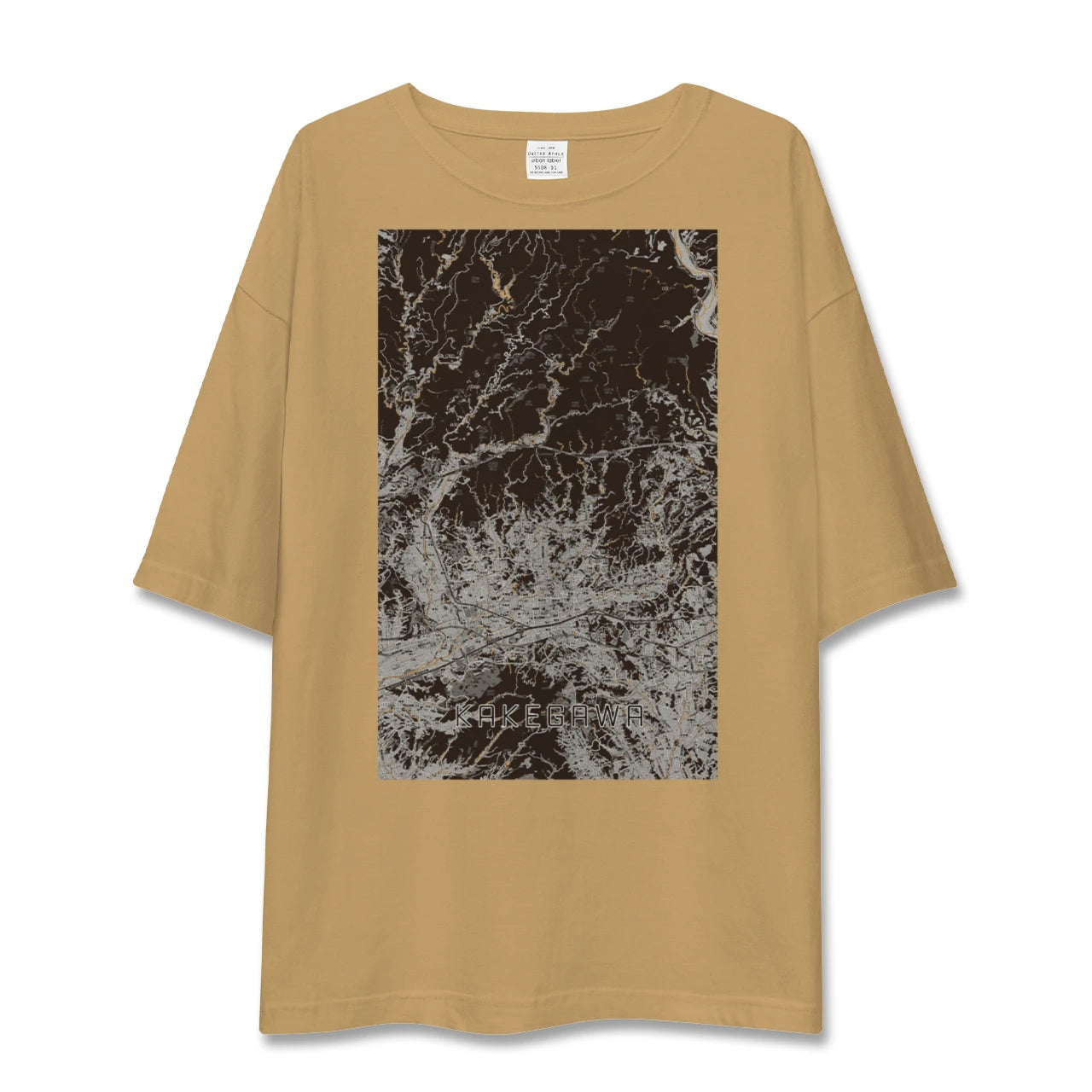 【掛川2(静岡県)】地図柄ビッグシルエットTシャツ