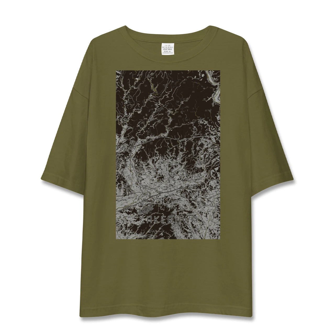 【掛川2(静岡県)】地図柄ビッグシルエットTシャツ