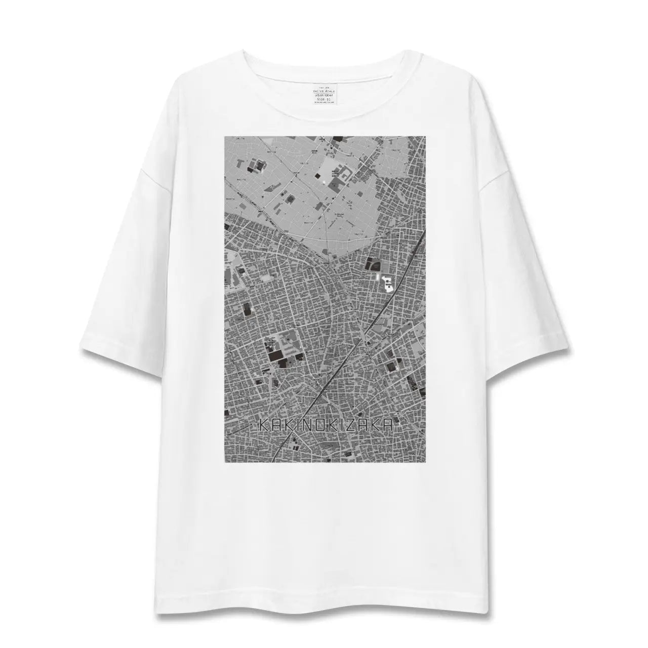 【柿の木坂(東京都)】地図柄ビッグシルエットTシャツ