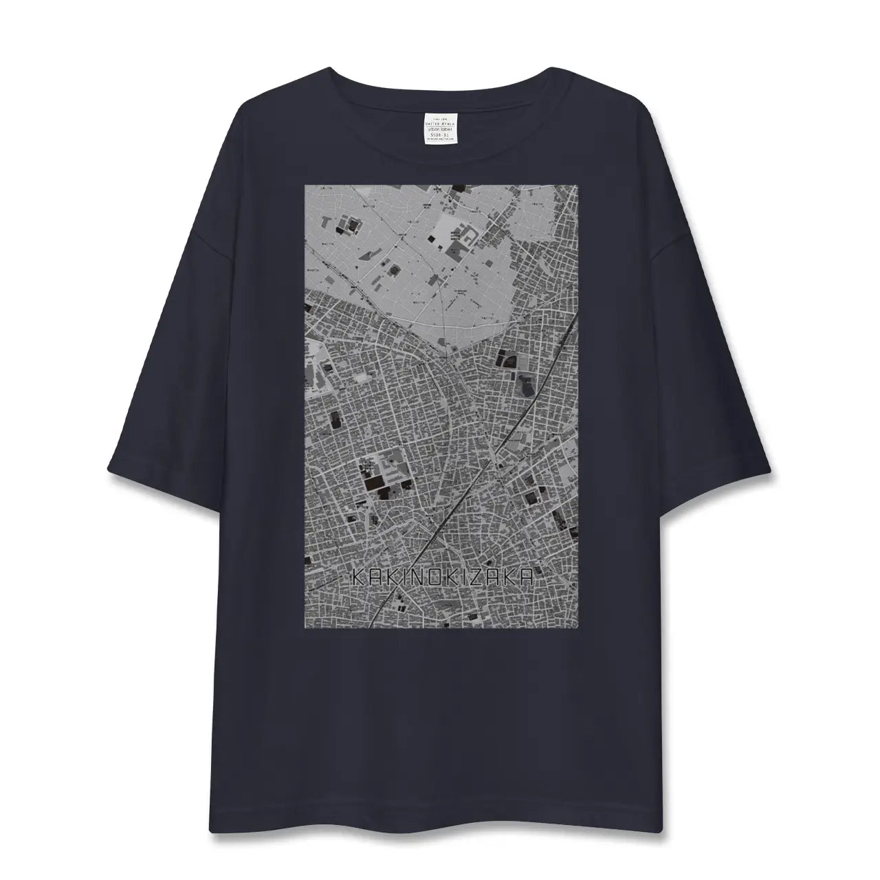 【柿の木坂(東京都)】地図柄ビッグシルエットTシャツ