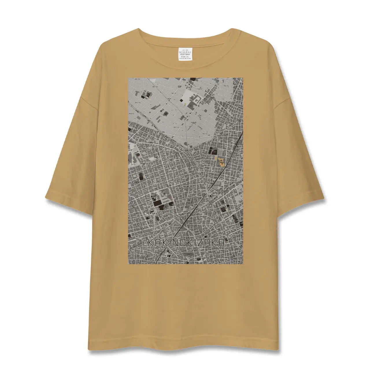 【柿の木坂(東京都)】地図柄ビッグシルエットTシャツ