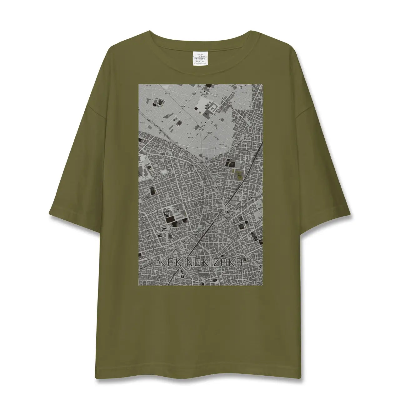 【柿の木坂(東京都)】地図柄ビッグシルエットTシャツ