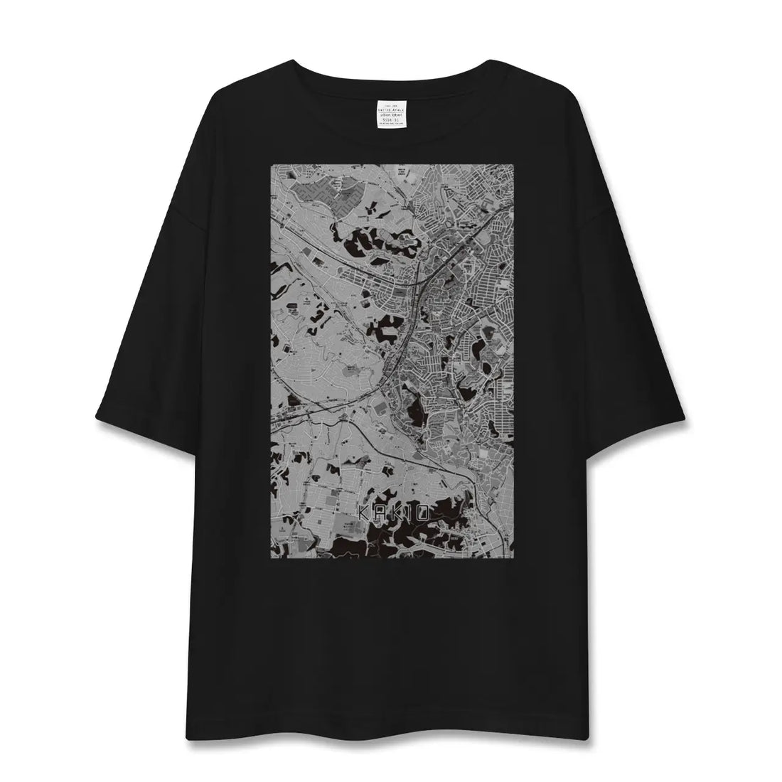 【柿生(神奈川県)】地図柄ビッグシルエットTシャツ