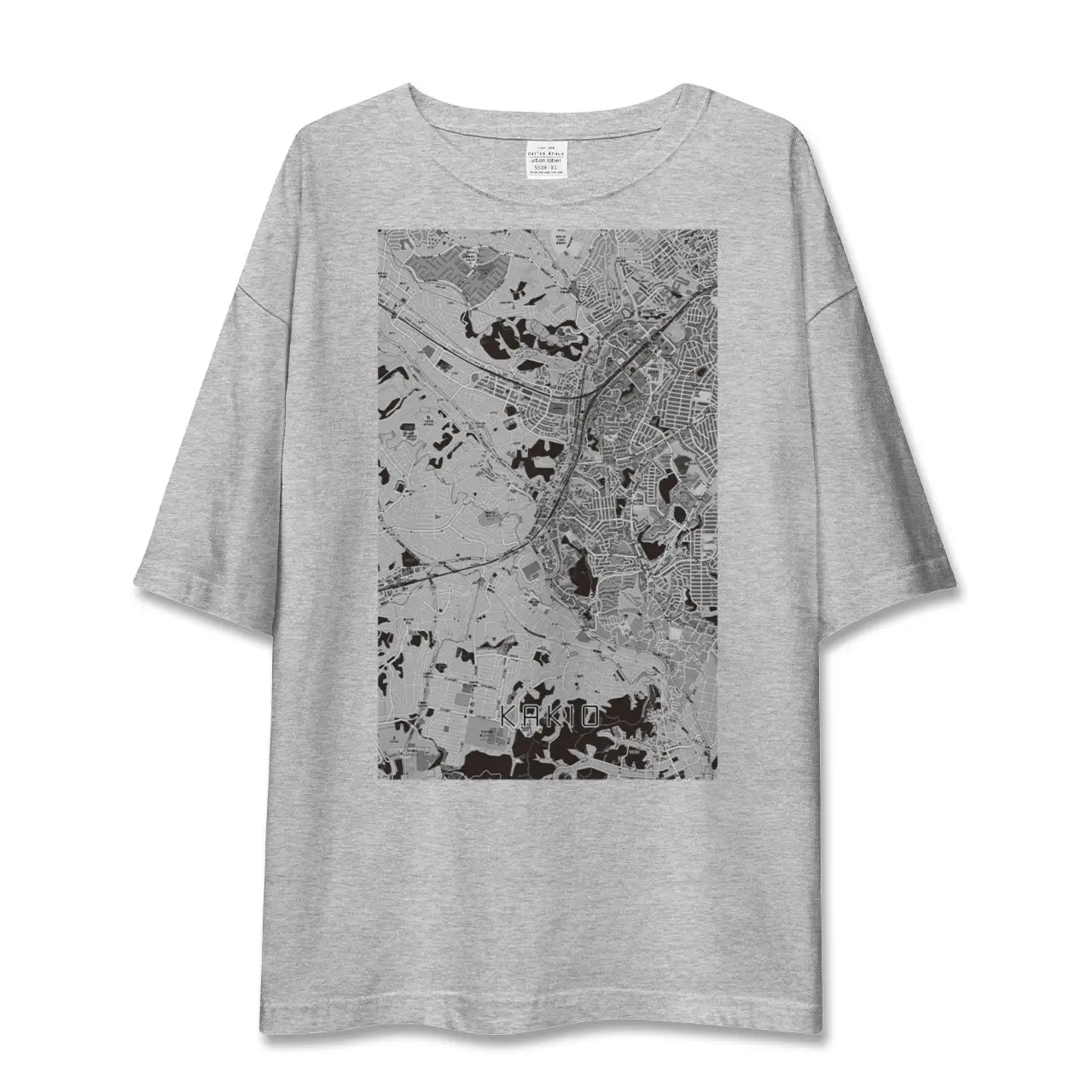 【柿生(神奈川県)】地図柄ビッグシルエットTシャツ