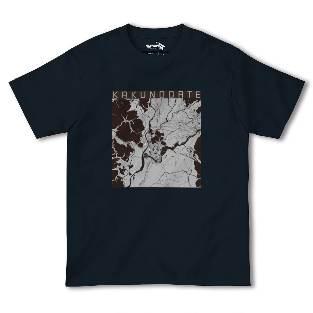 【角館(秋田県)】地図柄ヘビーウェイトTシャツ