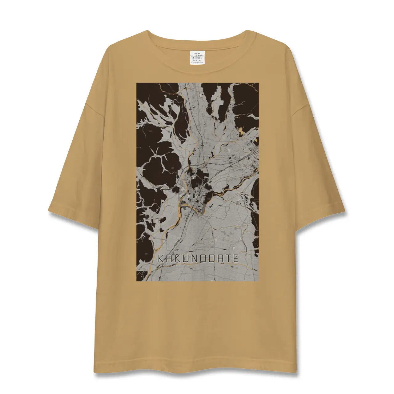 【角館(秋田県)】地図柄ビッグシルエットTシャツ