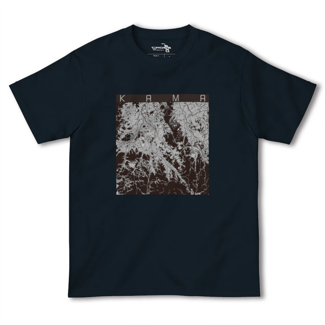 【嘉麻(福岡県)】地図柄ヘビーウェイトTシャツ